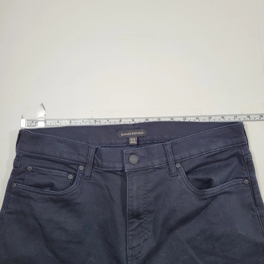 Banana Republic Pants Mens 36x32 Navy Blue Excellent Five-Pocket Straight Leg